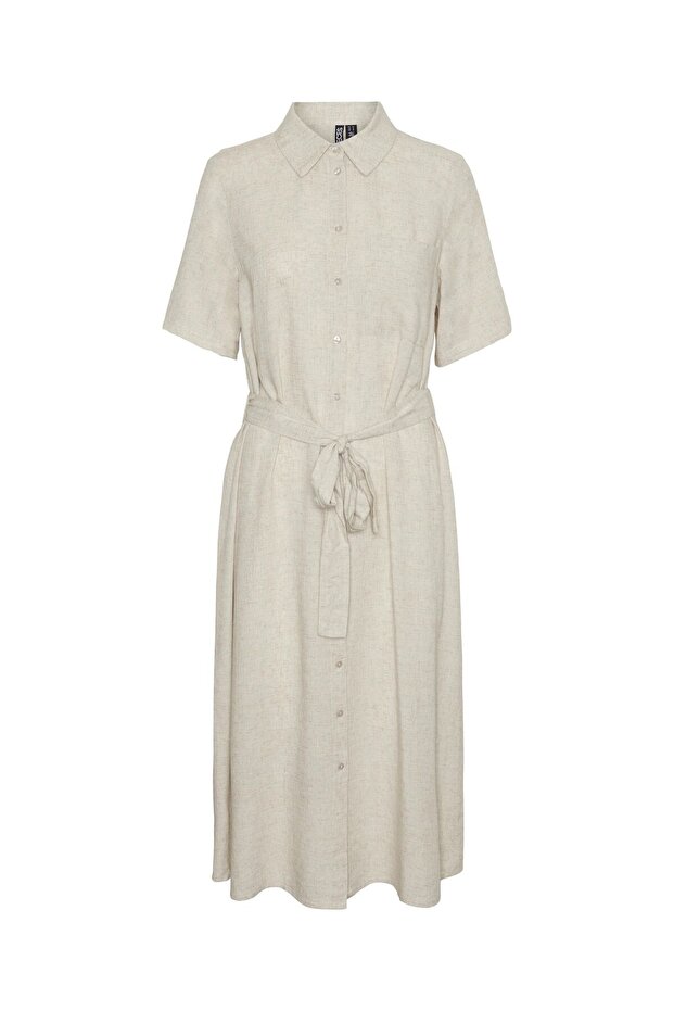 Rochie tip bluză PCPIA LEINENMIX - 2
