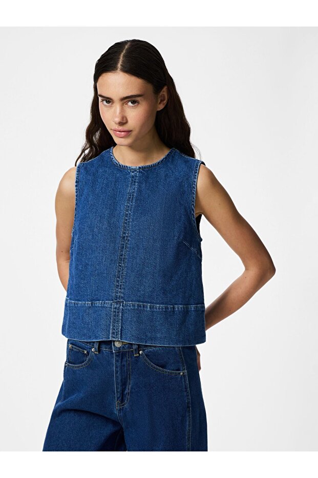 Top PCSILKE DENIM - 1