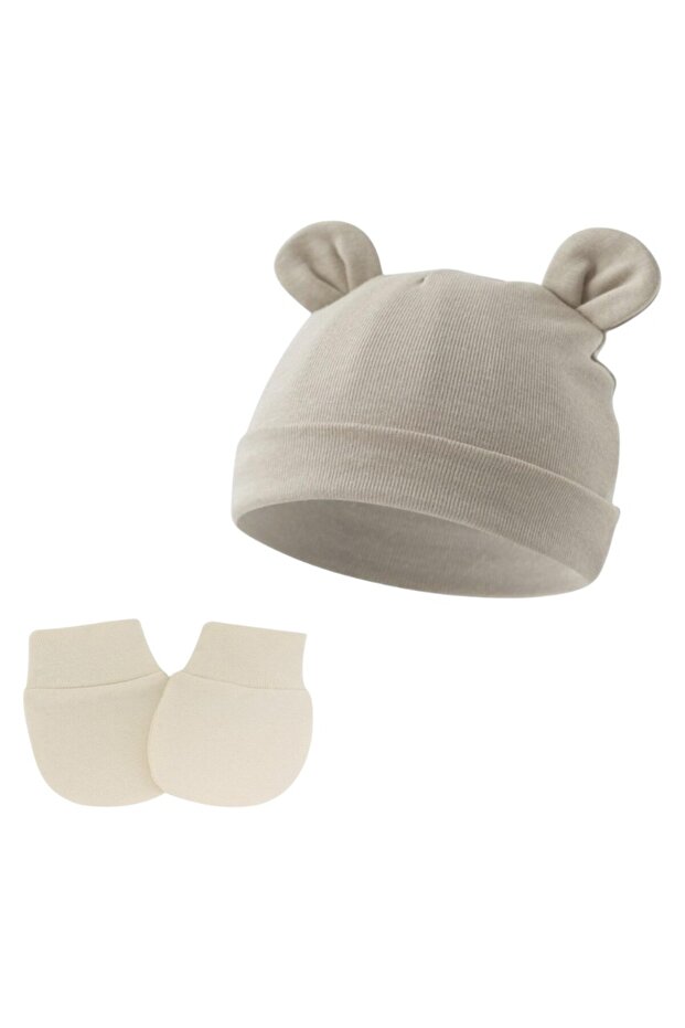 - Little Bean Baby Hat and Mittens - Multicolor - 0m to 6M