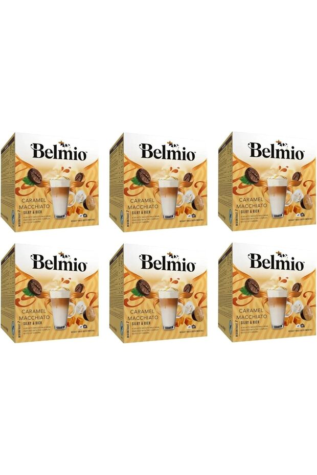 Caramel Macchiato Coffee Pods, Intensity 7, Compatible with Dolce Gusto Machines, Pack of 6