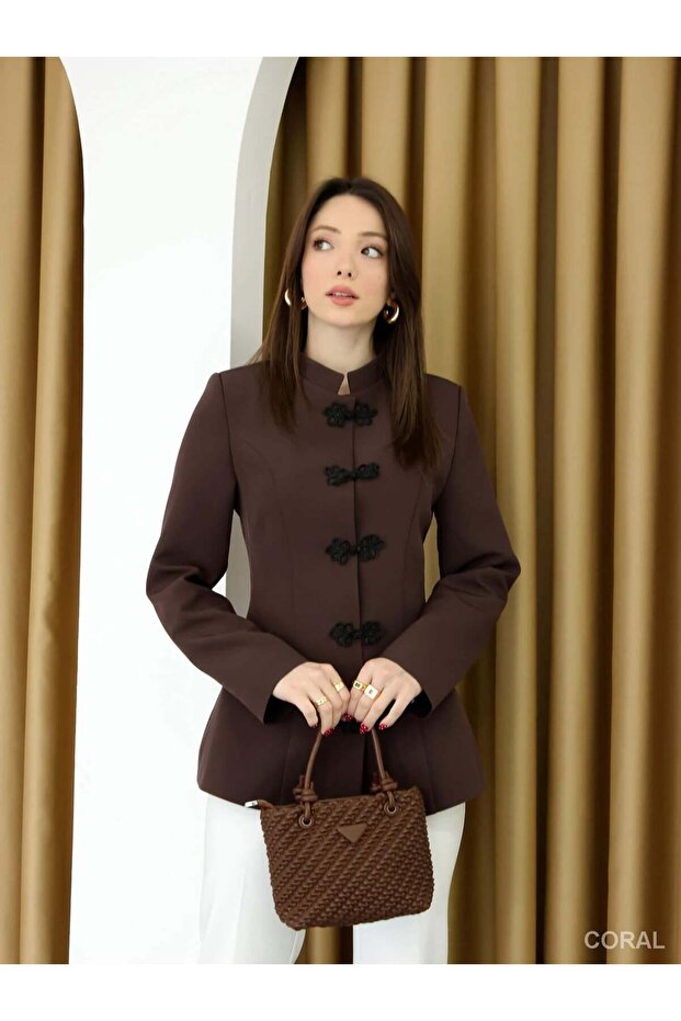 Buttoned Jacket 0923 Brown - 5