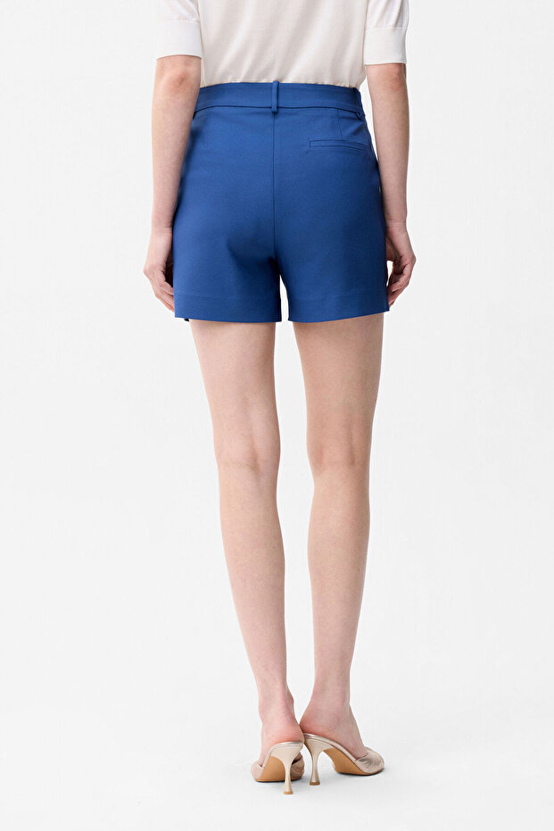 Mavi Cepli Şort - 5