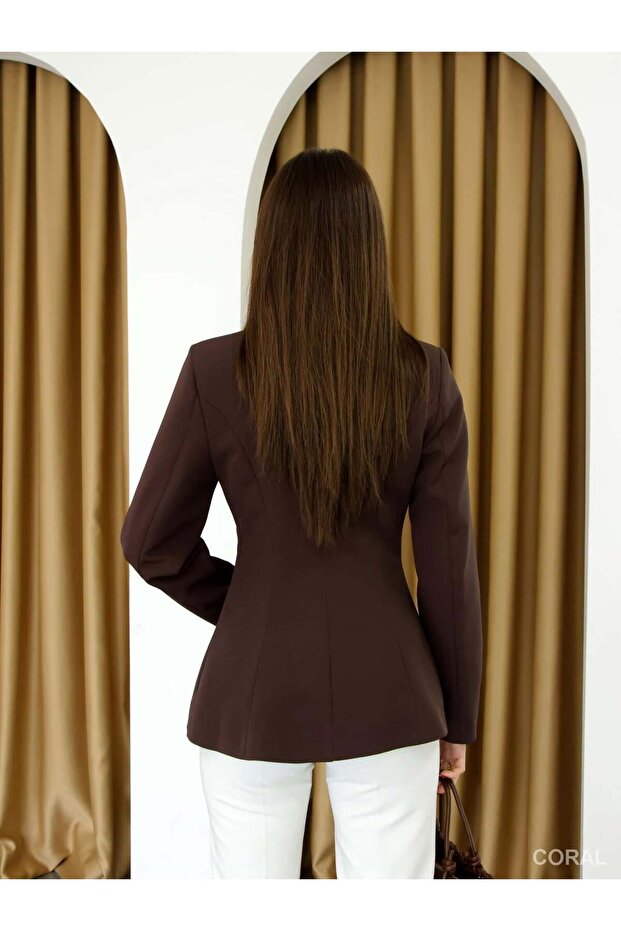 Buttoned Jacket 0923 Brown - 2