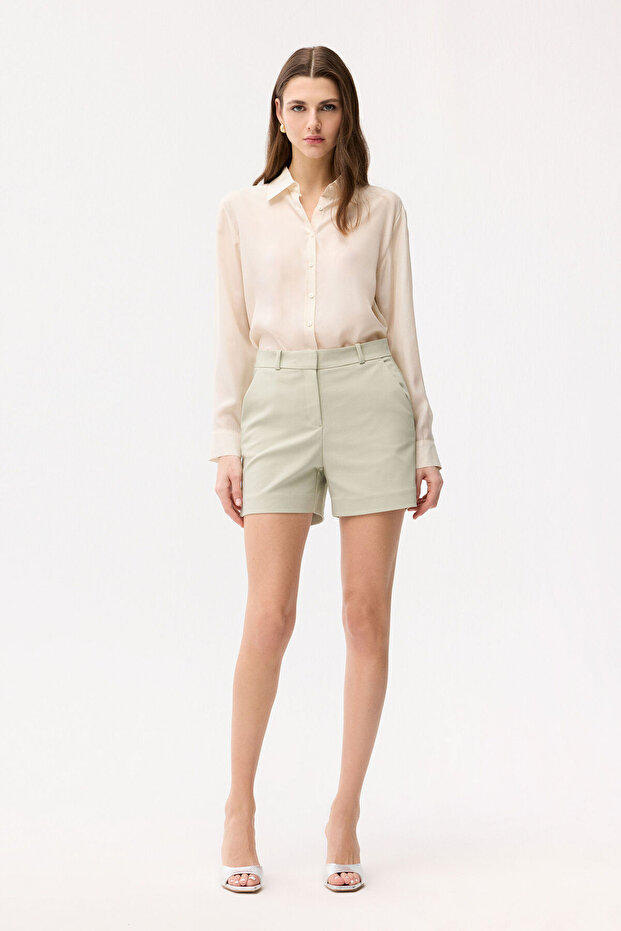 Yeşil Cepli Şort - 4