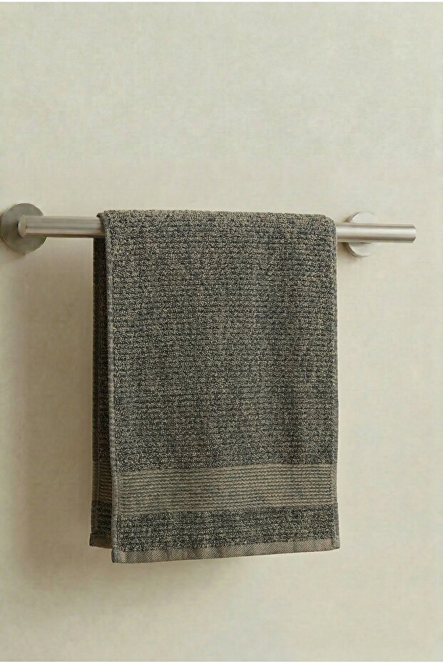 Nila Dark Khaki Hand Towel - 50X90 Cm, 230Gr, 100% Cotton