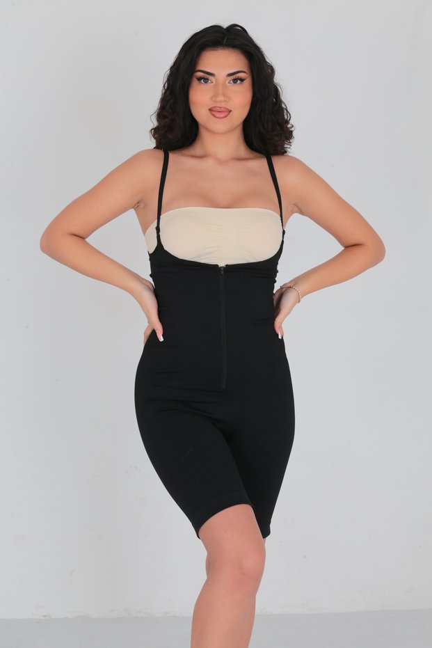 Double Layer Zippered Full Length Corset