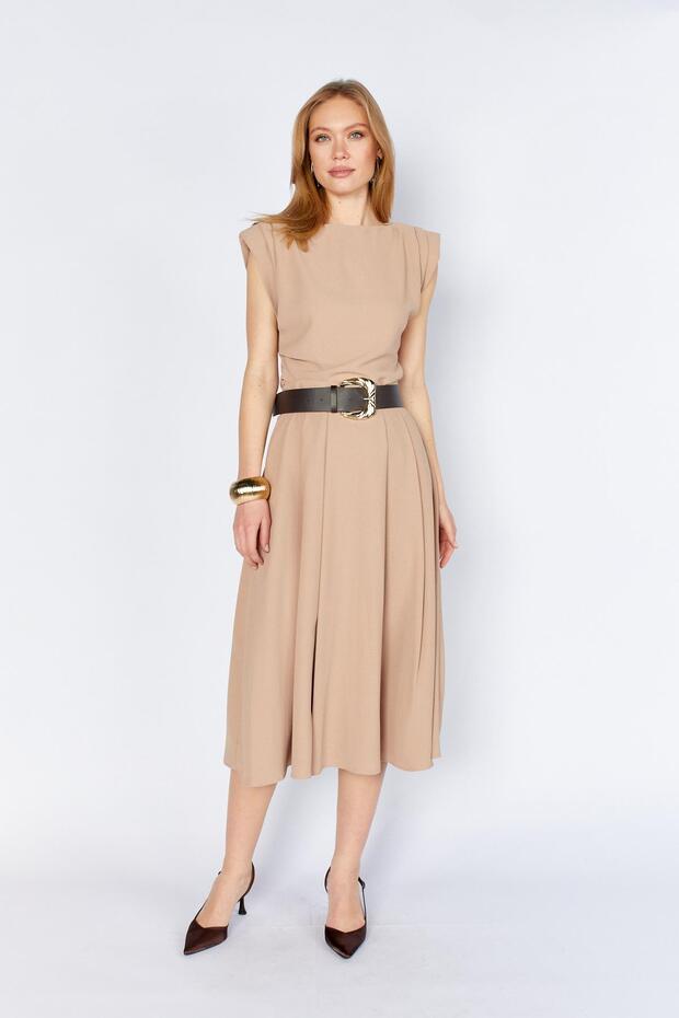 Women's Mink 3496 Pleated Midi Skirt