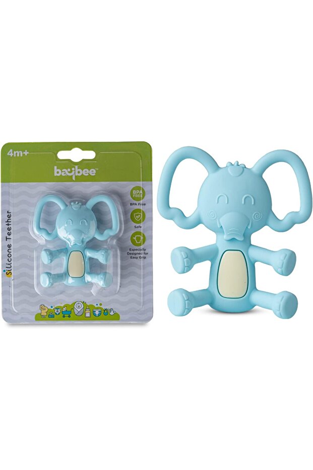 Elephant Silicone Teether BPA-Free Food Grade Easy Grip Chew Toy for Soothing Gums 6-12 Months