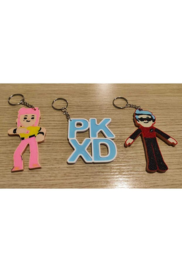Pk Xd Game Characters 3-Piece Keychain Set