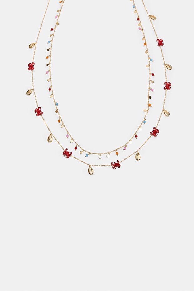 Deniz temalı mini charm kolye - 1