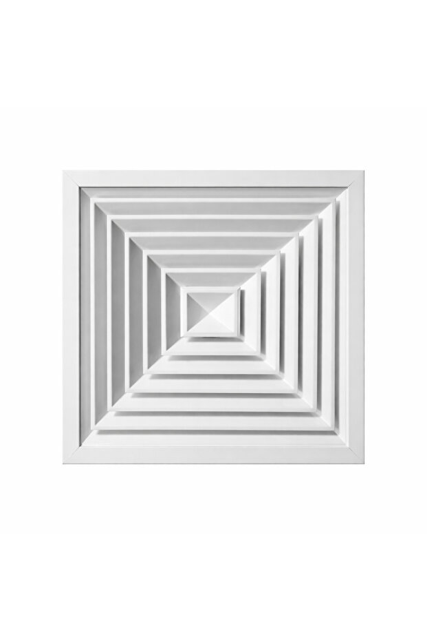 45X45 White Painted Square Anemostat Without Damper
