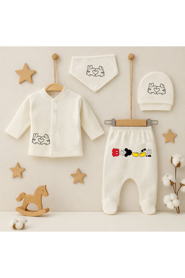 Baby Boy Hospital Discharge Set / Newborn Set Printed Cotton