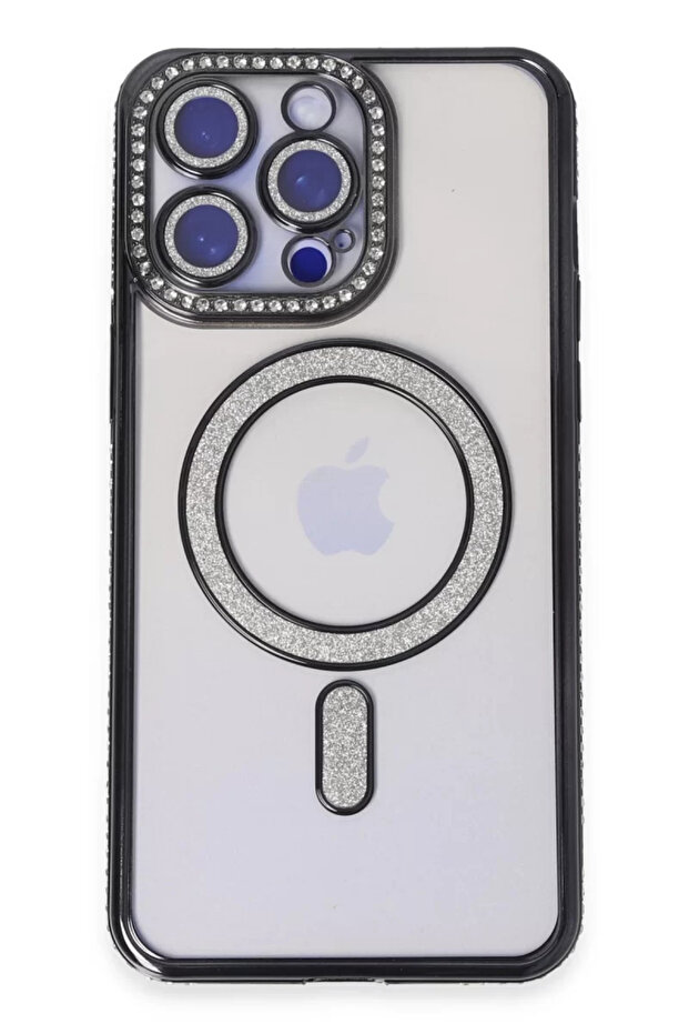 Newface iPhone 14 Pro Case Joke Silvery Magneticsafe Case - Black