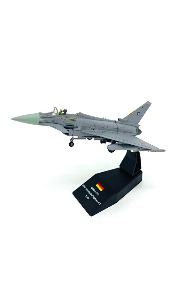 Eurofighter Typhoon F.2 Fighter Jet 1:100 Die-Cast Model - 17X17 cm German Air Force