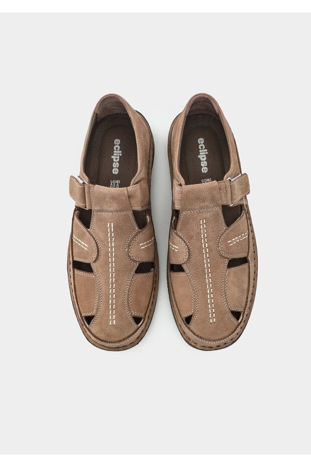 Gray Leather Men's Shoes - 5