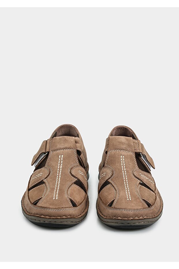 Gray Leather Men's Shoes - 3