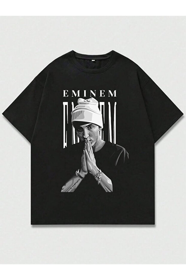 Eminem Printed Unisex Oversize Cut 100% Cotton Crew Neck Rap T-Shirt
