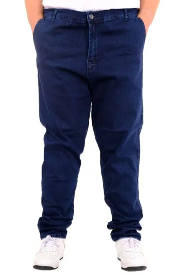 بنطلون جينز رجالي مقاس كبير بجيب جانبي CHINO 18880 أزرق