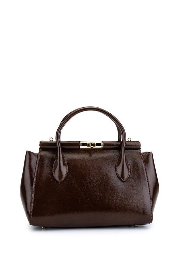 Women's Faux Leather Brown Handbag
