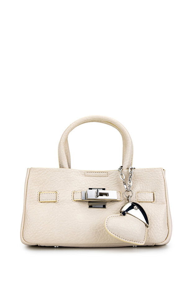 Women's Faux Leather Beige Handbag