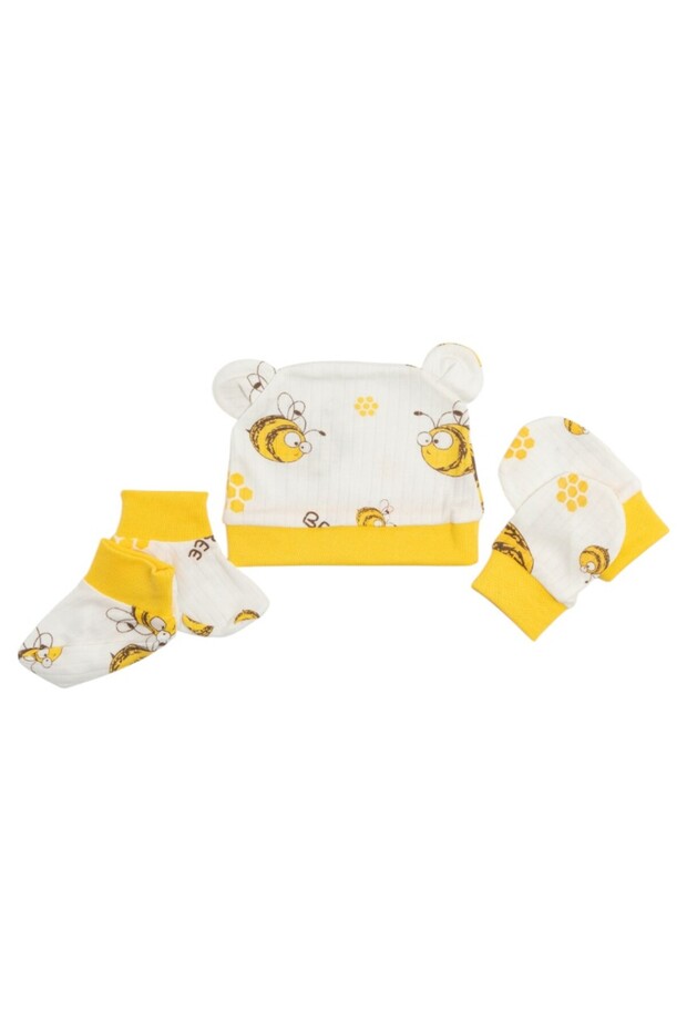 – Cozy Bundle Baby Beanie, Socks & Mittens for Babies Multicolor - 0M to 6M