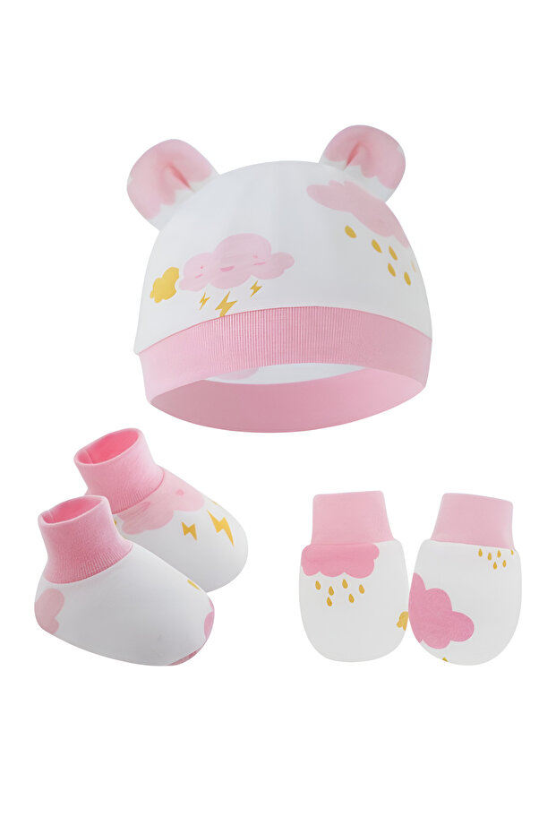 – Cozy Bundle Baby Beanie, Socks & Mittens for Babies Multicolor - 0M to 6M