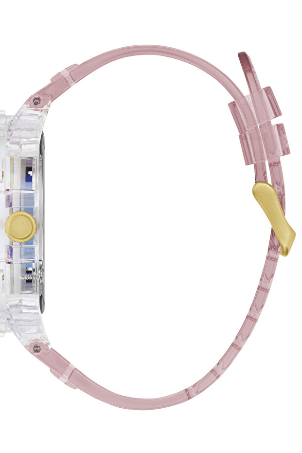 Mens Pink Clear Multi-function Watch - 2