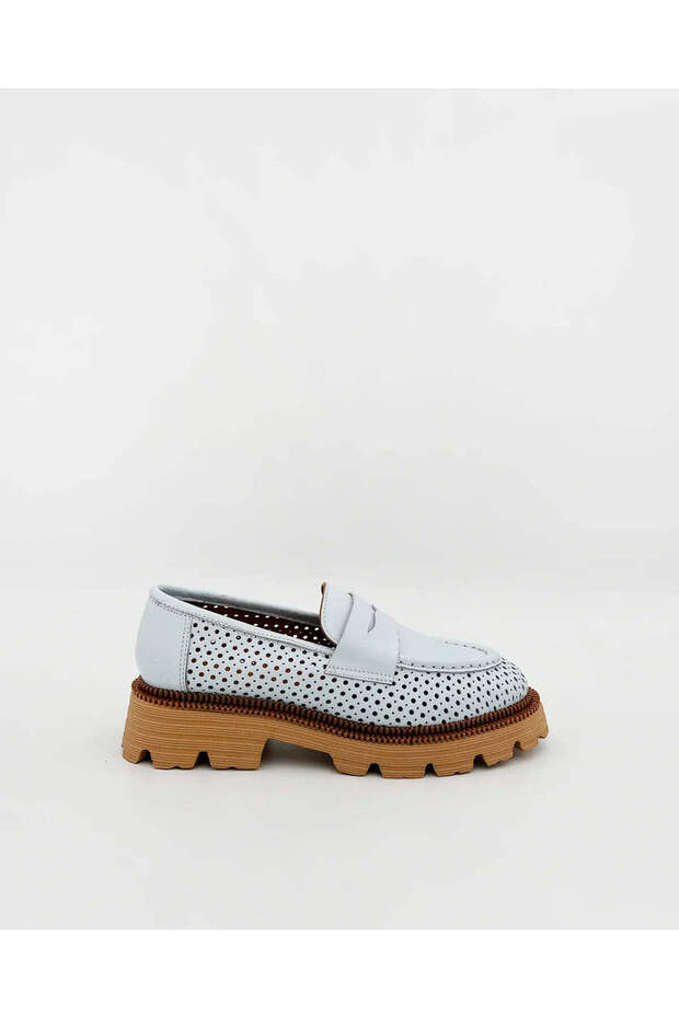 LEATHER MESH LOAFER