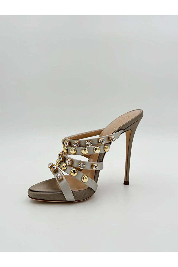 STUDDED STRAPS MULE - 4