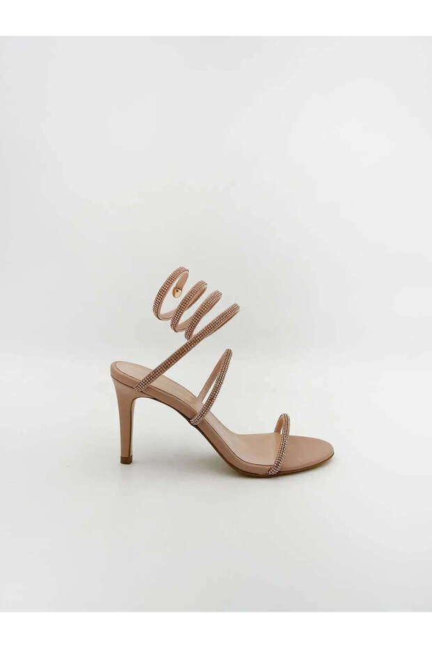 MEDIUM HEELED SANDALS IN NUDE