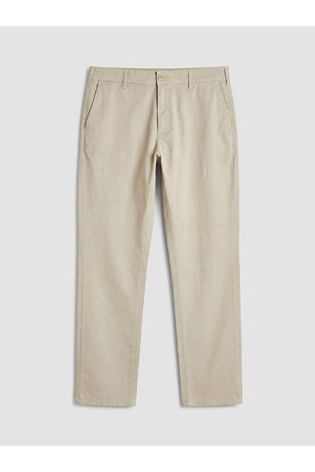 Beige Standard Fit Men's Chino Trousers from Güli̇s Gi̇yi̇m