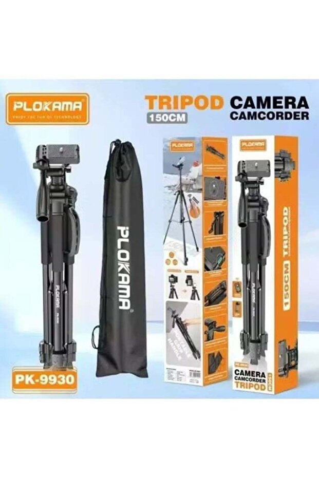 PLOKAMA PK 9930 Tripod 150CM – Lightweight Aluminum Camera Tripod Stand for DSLR Camcorder Mobile