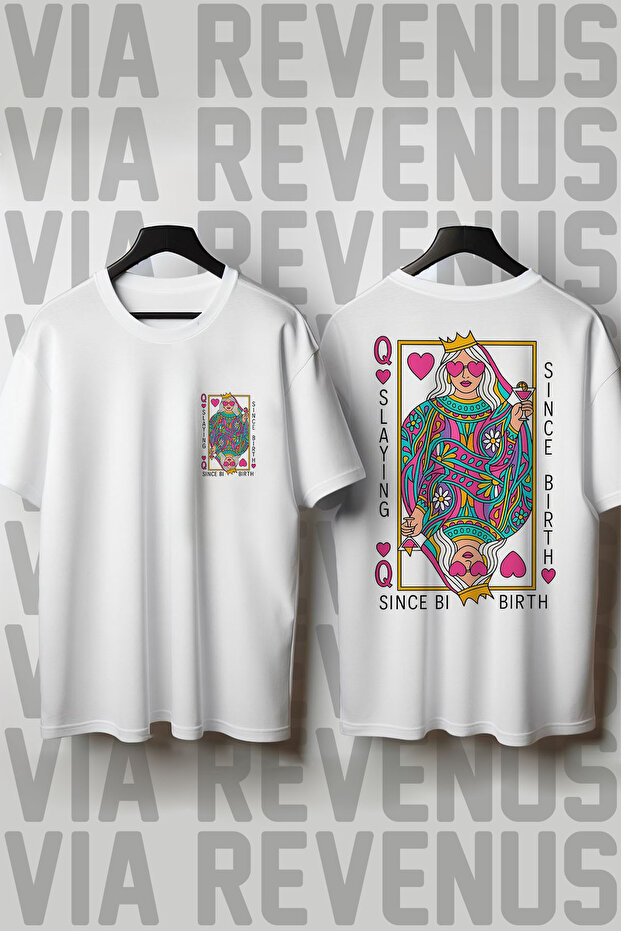 Cup Girl Printed Crew Neck Loose Fit 100% Cotton Unisex Tshirt