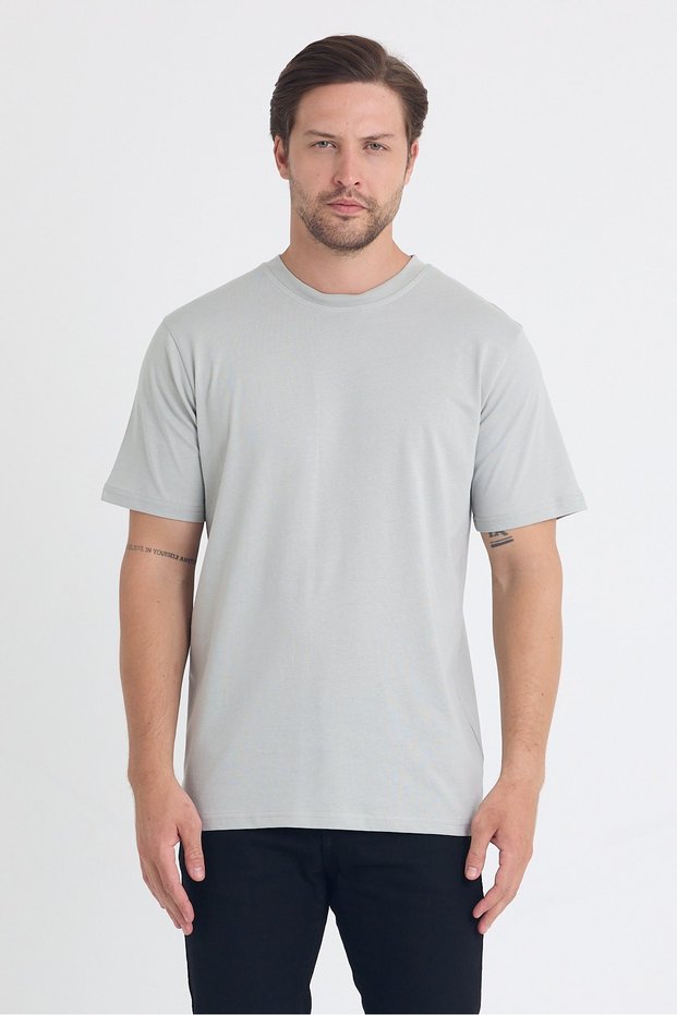 Unisex Unprinted Regular T-Shirt Combed Cotton Fabric
