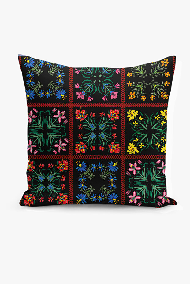 Double-Sided Digital Printing Throw Pillow Cover - Floral Pattern