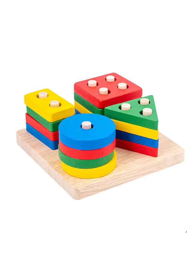 Ahşap Geometrik şekşller 4lü - 2