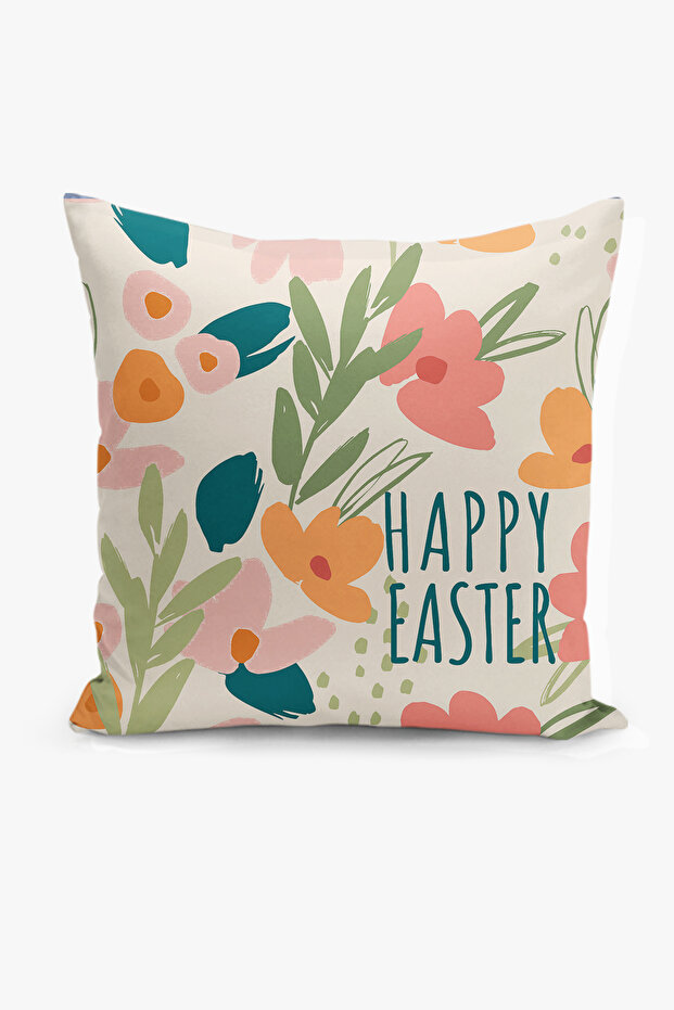 Reversible Digital Print Cushion Cover - Spring / Easter / Happy Easter - 1