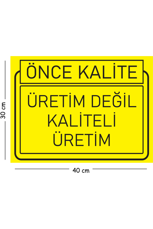 Metal Production Not Metal Manufacturing Quality Production 30X40 cm A3 Warning Work Safety Sign