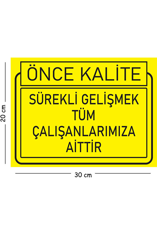 Metal Continuous Sign "Our Employees Are Our Asset" 20X30 cm A4 Warning Work Safety Sign