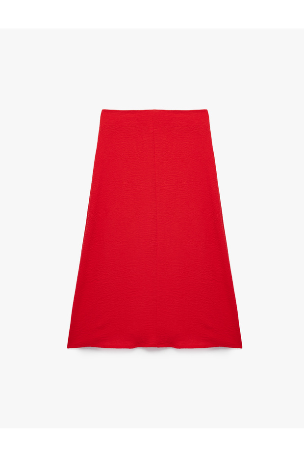 Regular Fit Basic Asymmetrical Cut Skirt - 4