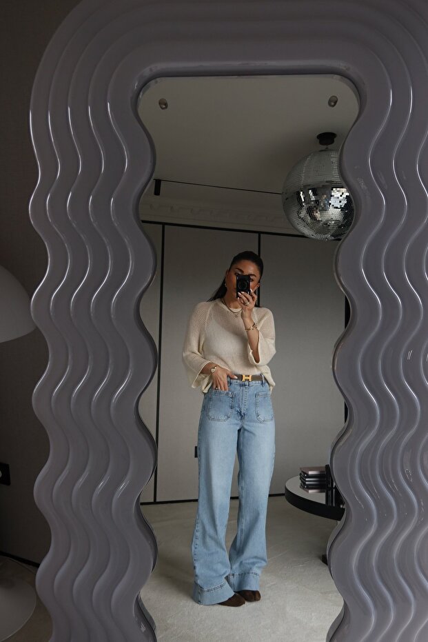 Washable Jeans with Pocket Detail