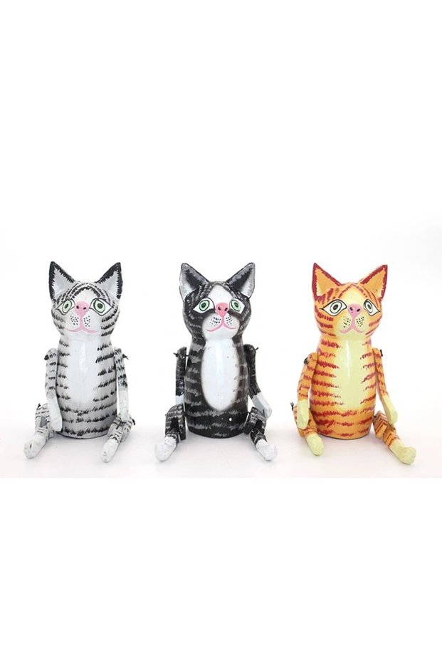 Wooden Swinging Cat