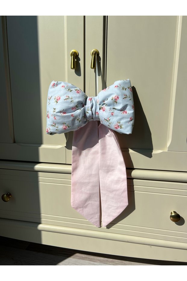 Vintage Blue Fiber-Filled Bow