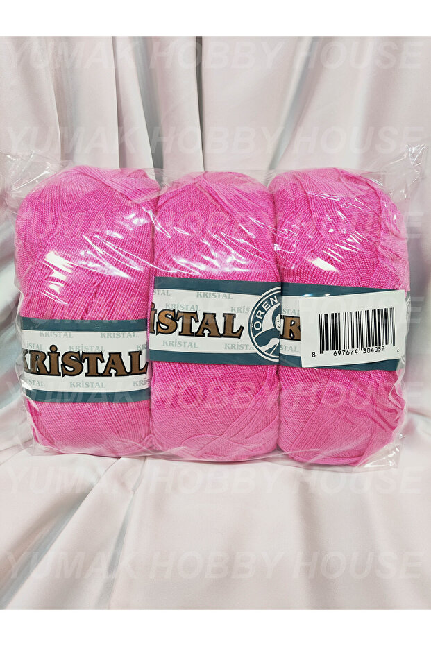 Kristal Baby Pink Hand Knitting Yarn (3 Pieces) - Color: 042