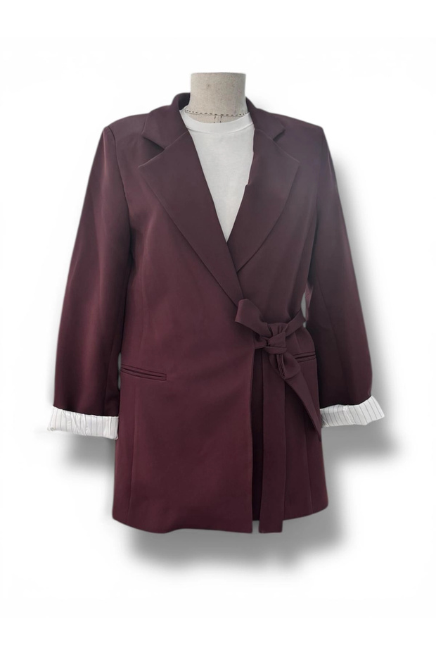 Our New Season Plum Blazer Jacket Model