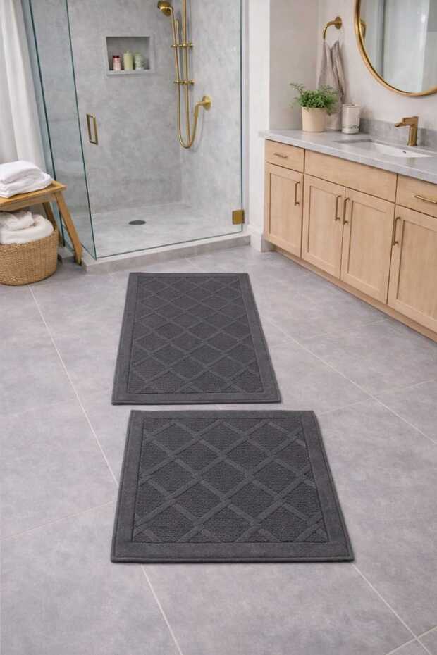Diamond Cotton 2-Piece Bath Mat
