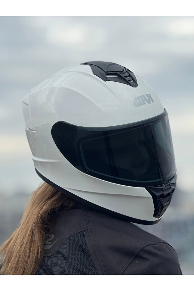 Givi 50.X BEYAZ KASK (SİYAH VİZÖR)
