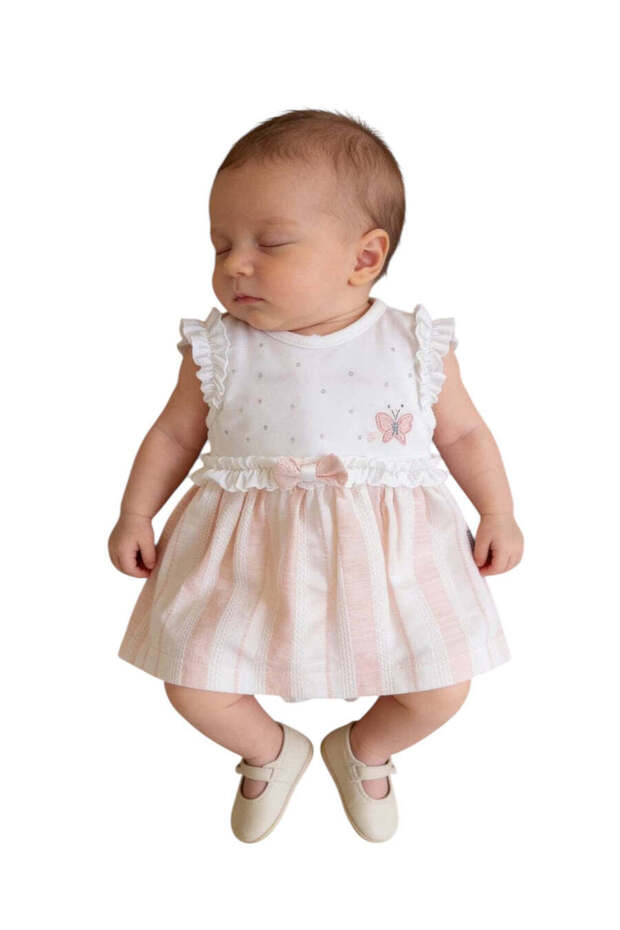 MIA CUTE BABY DRESS - SALMON