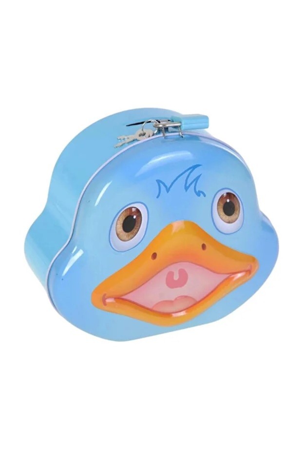 Metal Lockable Piggy Bank Duck 16*14cm