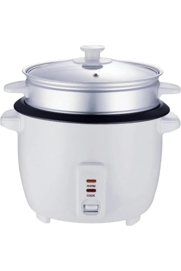 Electric Rice Cooker with Steamer Tray - 1 Litre Non-Stick Pot, Automatic Keep Warm Function (1L)